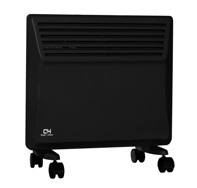 Конвектор Cooper&Hunter, 15м2, 1000Вт, мех. упр-ння, закр. нагрів. елемент, IP24, чорний