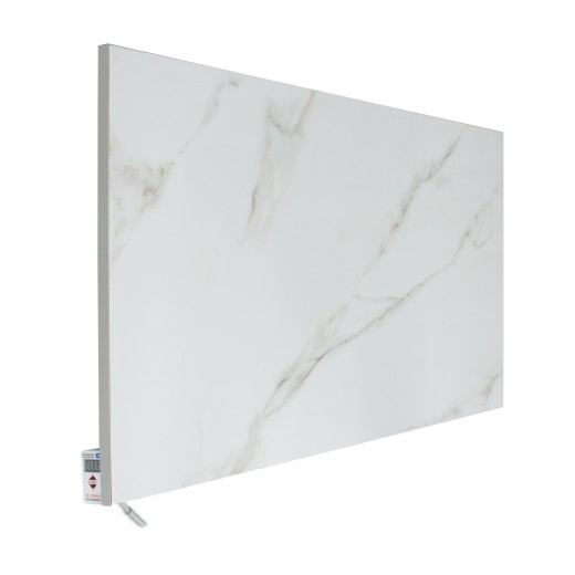 Керамічна панель TEPLOCERAMIC, 20м2, 1000Вт, електр. упр-ння, 120 х 60см, терморегулятор, білий мармур