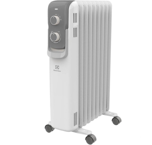Обігрівач оливний Electrolux, 25м2, 2000Вт, мех. упр-ння, 9 секцій, білий