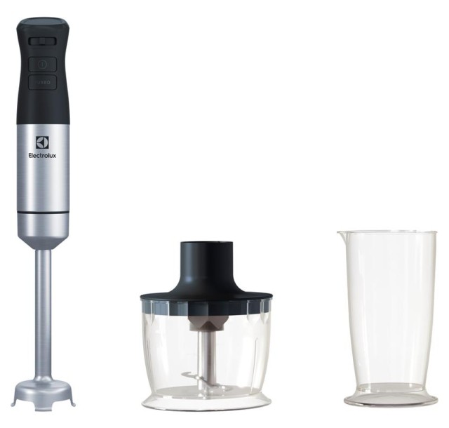 Блендер Electrolux заглибний 800Вт, 3в1, чаша-700мл, чопер, чорний-метал