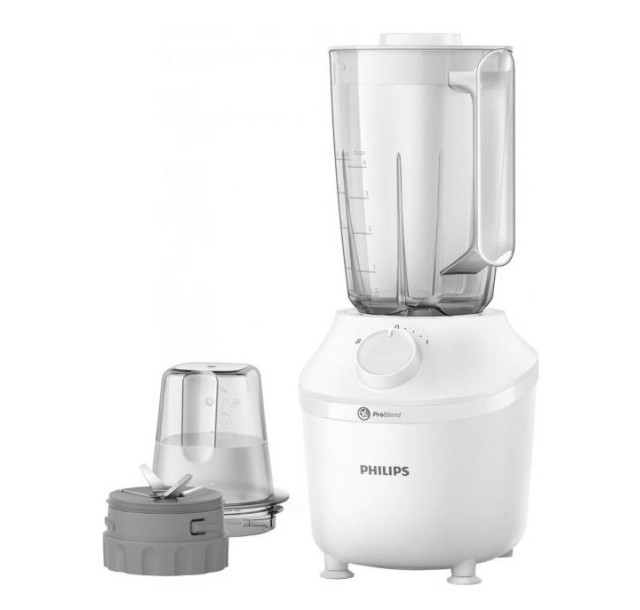 Блендер Philips стаціонарний 3000 series 450Вт, чаша-1900мл, чопер, імпульсний режим, білий