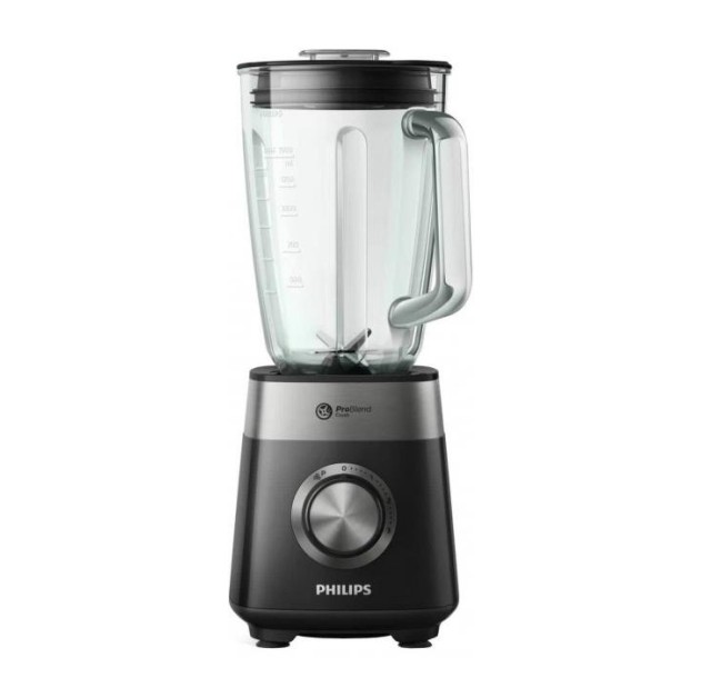 Блендер Philips стаціонарний Series 5000, 800Вт, чаша-2000мл, скло, чорний