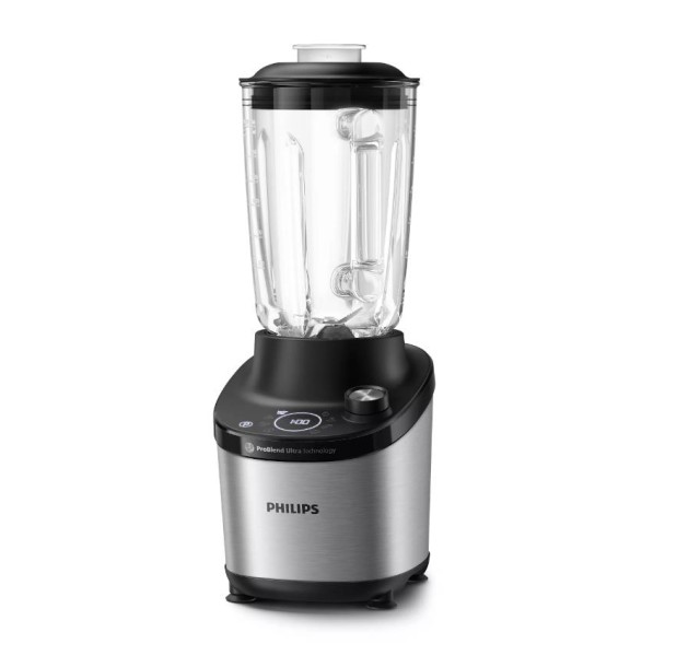 Блендер PHILIPS стаціонарний 1500Вт, чаша-2000мл, скло, чорний