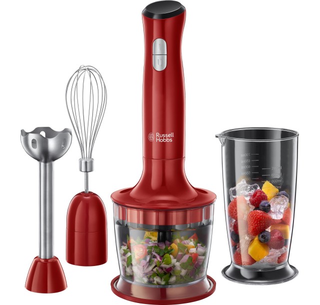 Блендер Russell Hobbs заглибний Desire 500Вт, 2в1, чаша-500мл, червоний