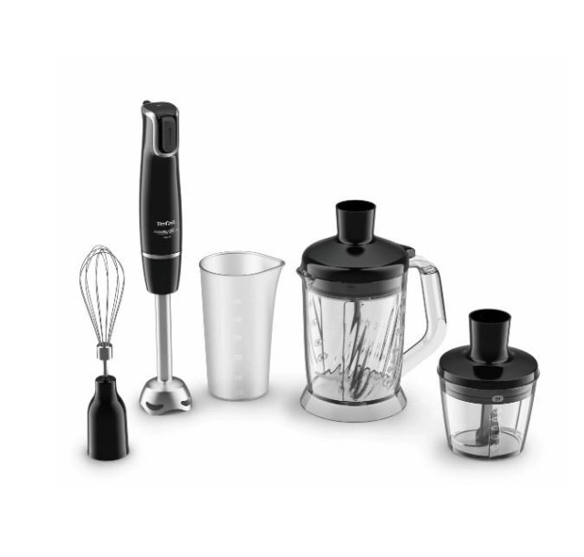 Блендер Tefal заглибний Infiny Force 1000Вт, 5в1, чаша-800мл, XL чопер 1л., чорний