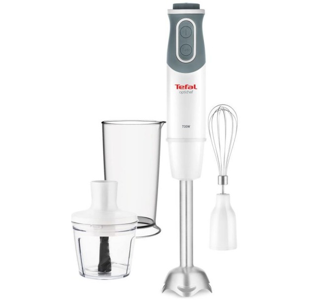 Блендер Tefal заглибний Optichef 800Вт, 3в1, чаша-800мл, чопер-500мл, турборежим, білий