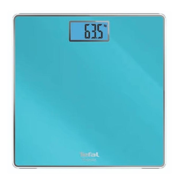 Ваги Tefal підлогові Classic, 160кг, AAAx2 в комплекті, скло, блакитний