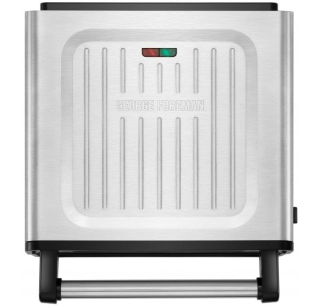 Гриль George Foreman прижимний Smokeless Grill 1575Вт, темп. режимів-1, з`ємні пластини, пластик, чорний