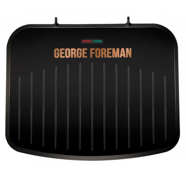 Гриль George Foreman притискний Fit Grill Copper Medium 1630Вт, темп. режимів-1, пластик, чорний