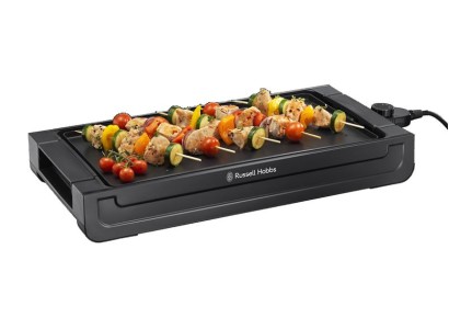 Гриль Russell Hobbs барбекю Fiesta 1500Вт, темп. режимів-5, з`ємні пластини, пластик, чорний