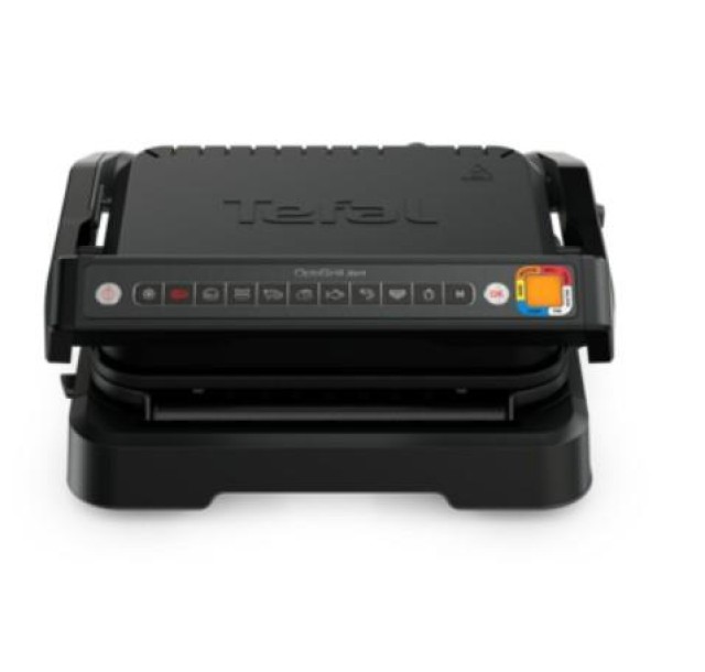 Гриль Tefal прижимний OptiGrill 2100Вт, темп. режимів-4, з`ємні пластини, метал, чорний
