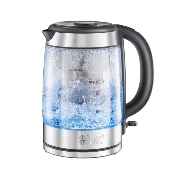 Електрочайник Russell Hobbs Clarity 1л, скло, чорний