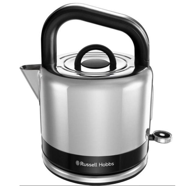 Електрочайник Russell Hobbs Distinctions Ocean 1.5л, Strix, метал, сріблясто-чорний