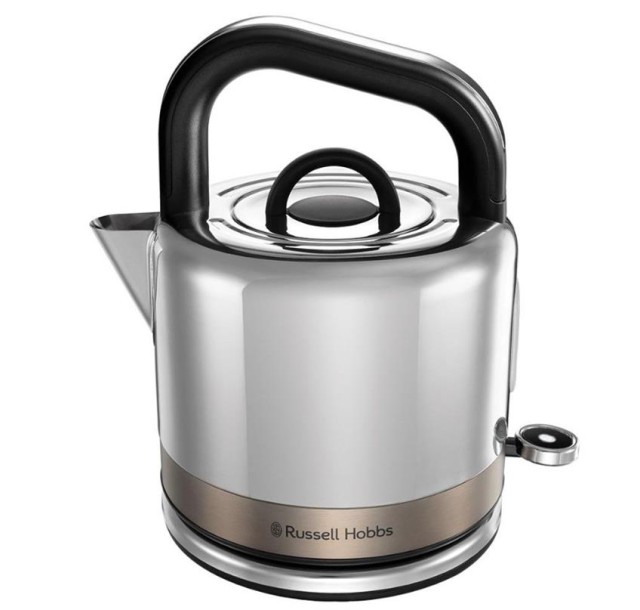 Електрочайник Russell Hobbs Distinctions Titanium, 1.5л, Strix, метал, сріблясто-мідний