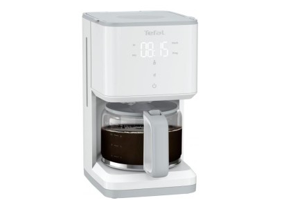 Кавоварка Tefal крапельна Sense 1.25л, мелена, LED-дисплей, сенсор.керування, білий
