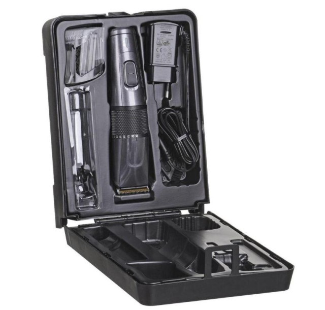 Машинка для стриження  Babyliss, мережа+акум., вібраційний мотор, насадок-1, кейс, титан.напил., сірий