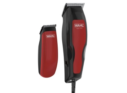 Машинка для стрижки WAHL ColorPro Combo, від мережі, вібраційний мотор, насадок-8, кейс, міні триммер у компл., сталь, біло-синій