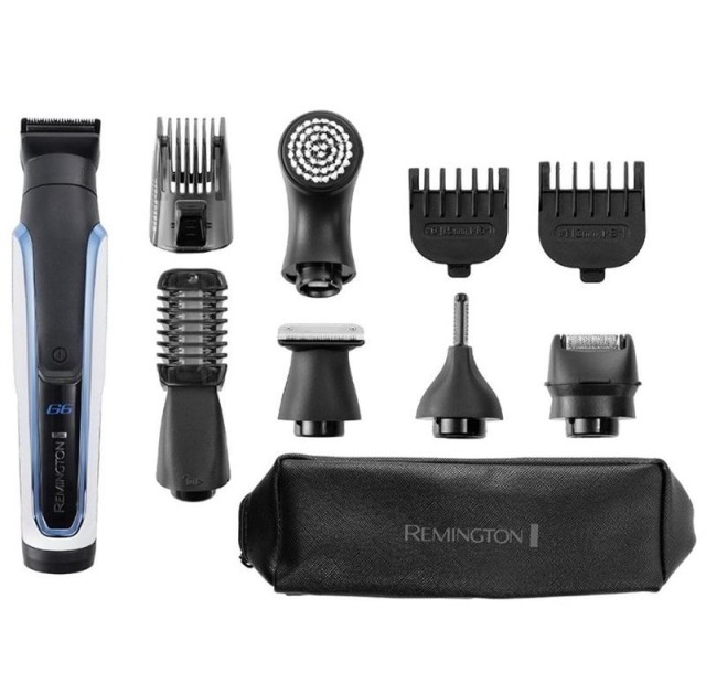 Машинка для стрижки Remington E51 G6 Graphite Ser. Pers.Groomer, акум., насадок-6, чохол, сталь, чорно-білий