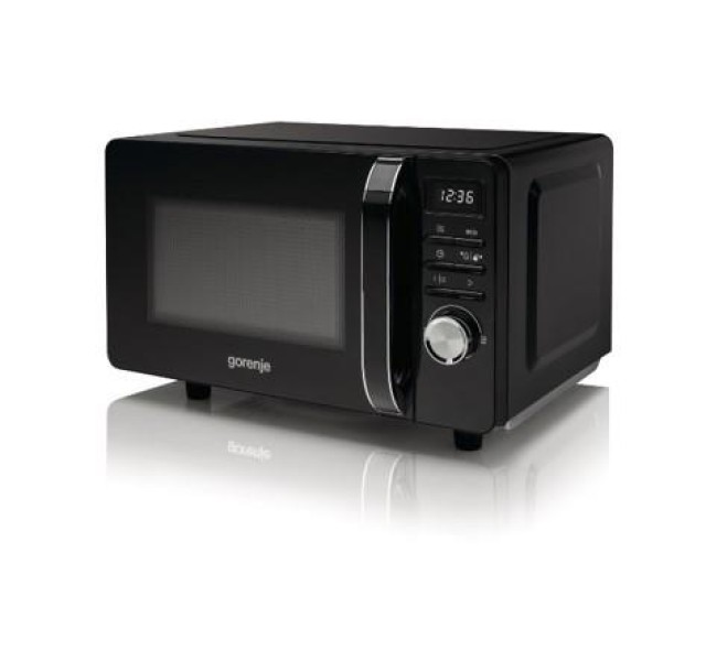 Мікрохвильова піч Gorenje, 20л, електр. керув., 700Вт, гриль, дисплей, чорний