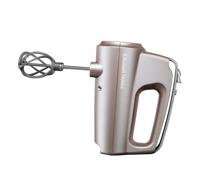 Міксер Russell Hobbs ручний Smoky Quartz, 350Вт, насадки-4, турборежим, сріблястий