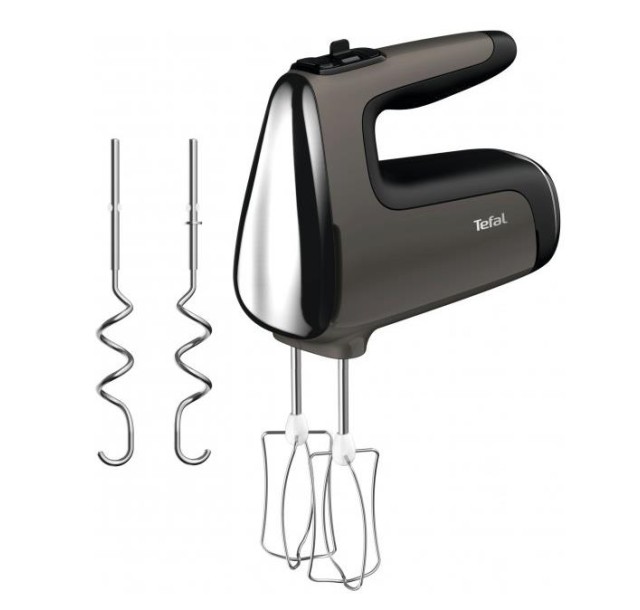 Міксер Tefal ручний Powermix Silence 600Вт, насадки-4, турборежим, сіро-чорний