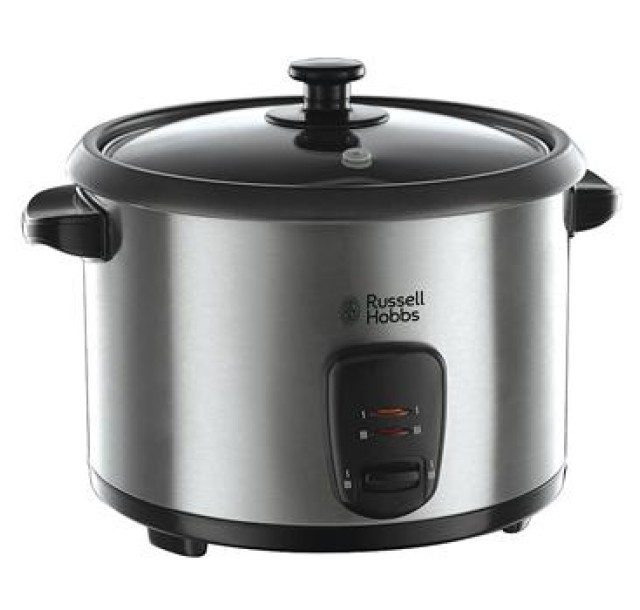 Рисоварка Russell Hobbs Cook&Home, чаша-1.8л, електронне керув., нерж. сталь, чорний