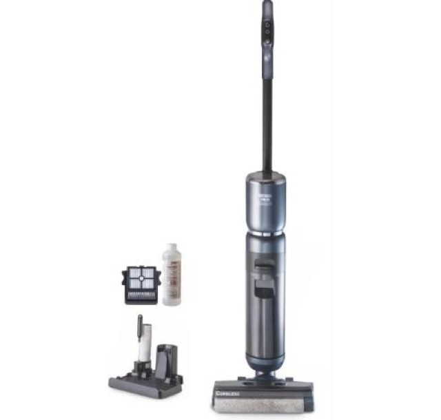 Пилосос Thomas бездротовий AQUA FLOORCLEANER CORDLESS, 150Вт, конт пил -0,75л, автон. робота до 35хв, вага-4кг, НЕРА, голубий