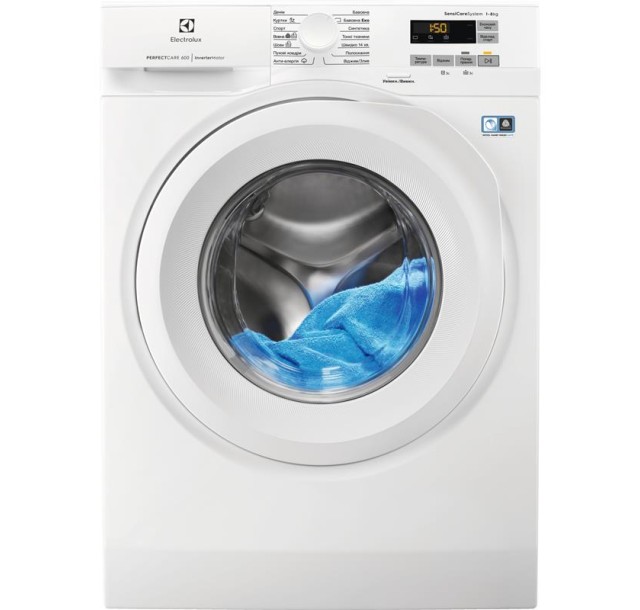 Пральна машина Electrolux фронтальна, 8кг, 1200, A+++, 58см, дисплей, інвертор, білий