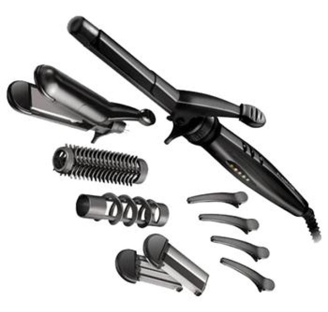 Мультистайлер Remington Multistyle, 25Вт, темп.режимів-5, 110-190С, 5 насадок, кейс, аксесуари, кераміка, тефлон , чорний