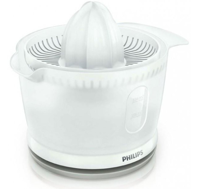 Соковитискач Philips Daily Collection цитрус-прес 25Вт, чаша-0.5л, пластик, білий