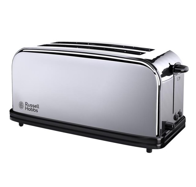 Тостер Russell Hobbs Chester 1600Вт, довгі слоти на 4 тости, метал, сріблястий