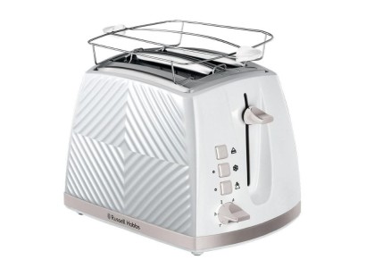 Тостер Russell Hobbs GrooWe 2 Slice 850Вт, підігрів, розморож., пластик, білий
