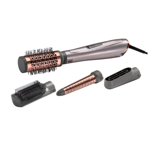 Фен-щітка Babyliss, 1000Вт, 2 режими, іоніз-я, хол. обдув, кераміка, сірий