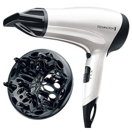 Фен Remington Power Volume 2000, 2000Вт, 3 режими, дифузор,турмалінова іоніз-я, хол. обдув, білий