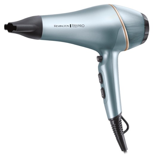 Фен Remington Shine Therapy PRO, 2200Вт, 3 режими, дифузор, іоніз-я, хол. обдув, блакитний