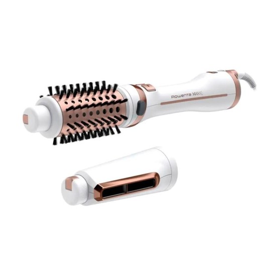 Фен-щітка Rowenta Brush Activ' Ultimate Care, 700Вт, 3 режими, іоніз-я, хол. обдув, оберт. насадок, кераміка, біло-золотий