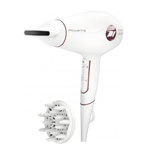 Фен Rowenta Volumizer Hybrid, 1800Вт, 3 режими, іонізація, хол. обдув, турборежим, білий
