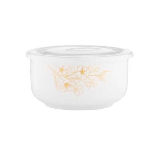 Салатник з кришкою Ardesto Sunny day, 12см, порцеляна, білий