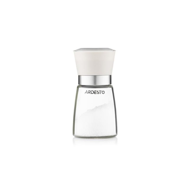 Млинок для солі та перцю Ardesto Gemini, 180мл, скло, пластик, прозорий, бежевий