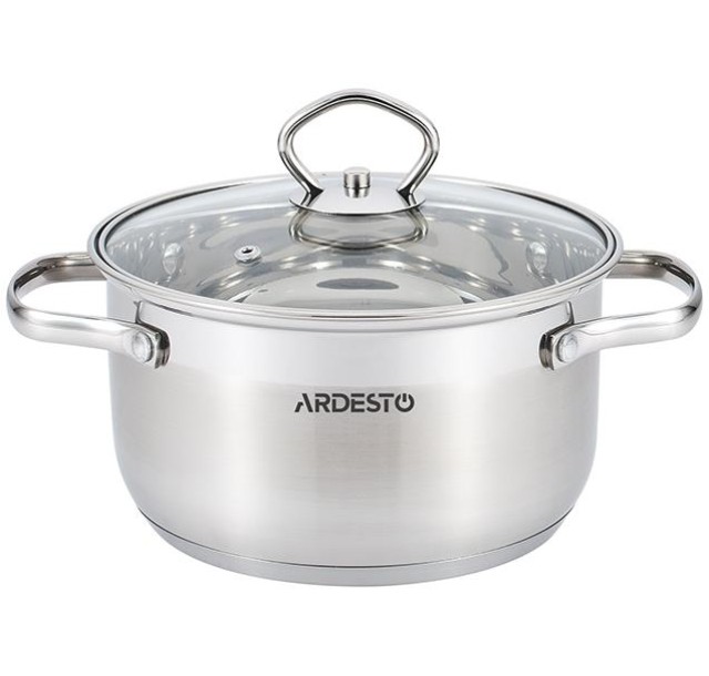Каструля зі скляною кришкою Ardesto Gemini Bari, 2.3л, нержавіюча сталь