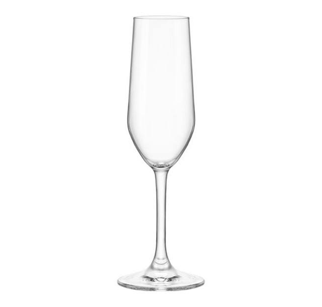 Набір келихів для шампанского Bormioli Rocco Nadia Cal Champagne, 205мл, h224мм, 4шт, скло, прозорий
