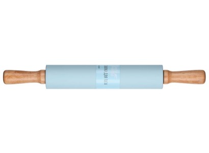 Скалка для тіста Ardesto Tasty baking, 43.5см, силікон, дерево, блакитний