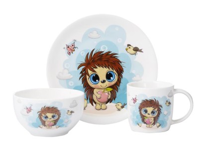 Набір дитячого посуду Ardesto Sweet hedgehog 3 пр., порцеляна