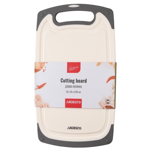 Дошка кухонна Ardesto Gemini, 33х20х0.85см, пластик, білий