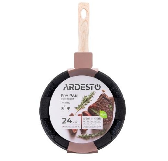 Сковорода глибока Ardesto Midori, 24см, алюміній, чорний