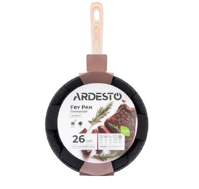 Сковорода глибока Ardesto Midori, 26см, алюміній, чорний