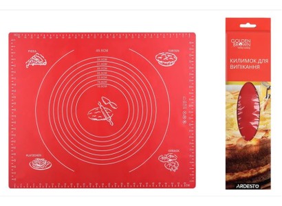 Килимок для випікання Ardesto Golden Brown, 50х60см, силікон, червоний
