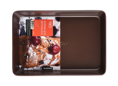 Форма для випікання Ardesto Golden Brown прямок. 34,5*24 см, коричневий,червоний, вуглецева сталь