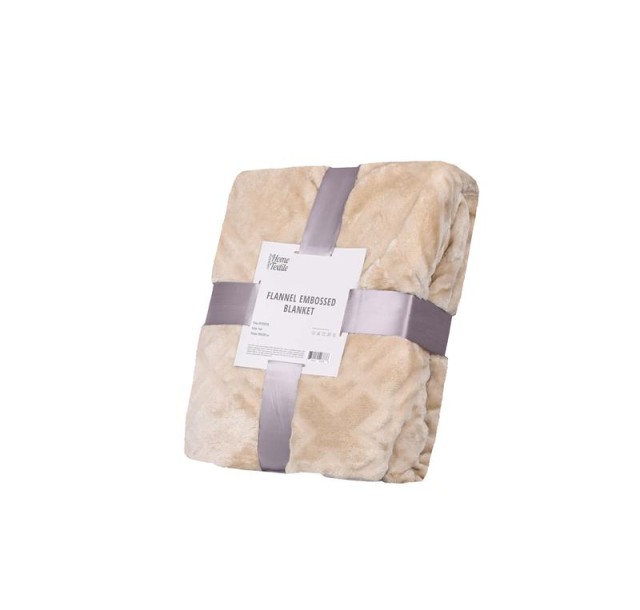 Плед Ardesto Embossed, 200х220см, 100% поліестер, бежевий