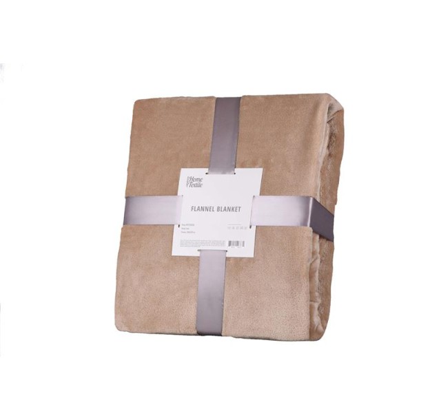 Плед Ardesto Flannel, 200х220см, 100% поліестер, бежевий